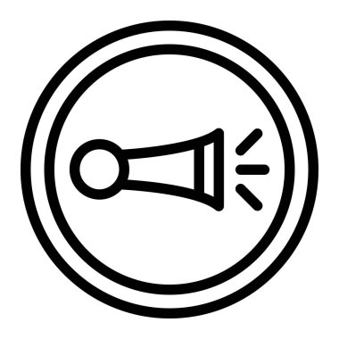 Boynuz Vektörü Simgesi Tasarım İllüstrasyonu