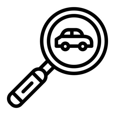 Araç servisleri Vector Simgesi Tasarım İllüstrasyonuName