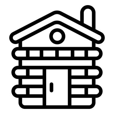 Kabin Vektörü Simgesi Tasarım İllüstrasyonu