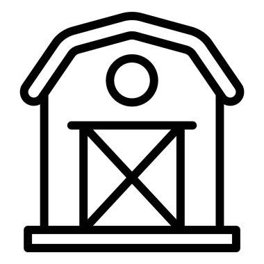 Barn Vektör Simgesi Tasarım Çizimi