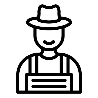 Çiftçi Vektör Simgesi Tasarım İllüstrasyonu