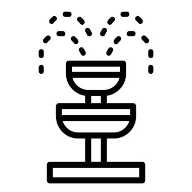 Çeşme Vektörü Simgesi Tasarım İllüstrasyonu