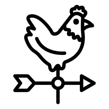 Hava Durumu Vane Vektörü Simgesi Tasarım İllüstrasyonu