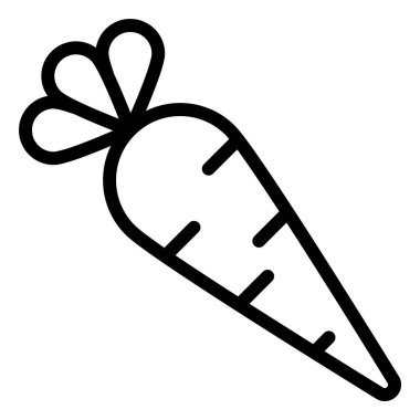 Havuç Vektörü Simgesi Tasarım İllüstrasyonu