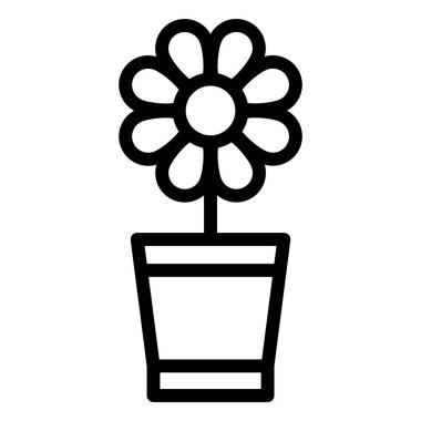 Bitki Ot Vektörü Simgesi Tasarımı Çizimi