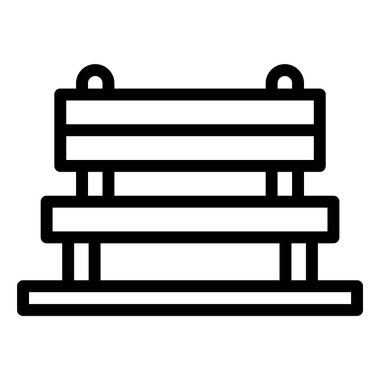 Bench Vektör Simgesi Tasarım İllüstrasyonu