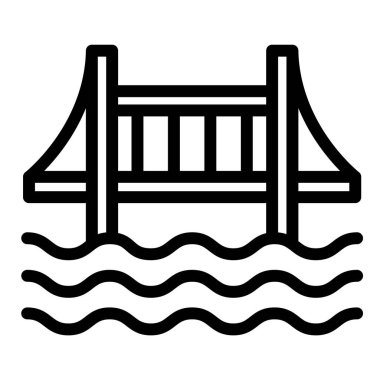 Köprü Vektörü Simgesi Tasarım İllüstrasyonu