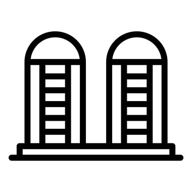 Silo Vektör Simgesi Tasarım İllüstrasyonu