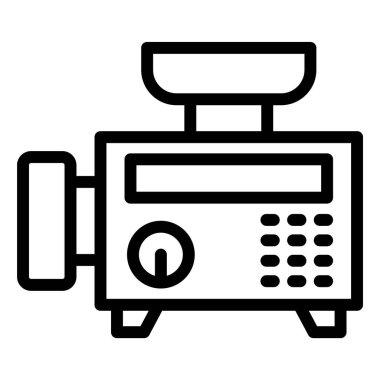 Et Öğütücü Vektör Simgesi Tasarım İllüstrasyonu