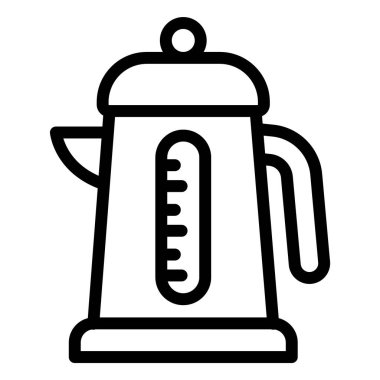 Elektrikli Kettle Vektör Simgesi Tasarım Çizimi