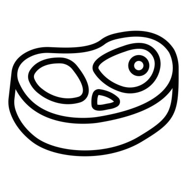 Biftek Vektörü Simgesi Tasarımı Çizimi