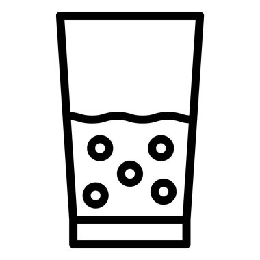 Su Camı Vektör Simgesi Tasarım Çizimi