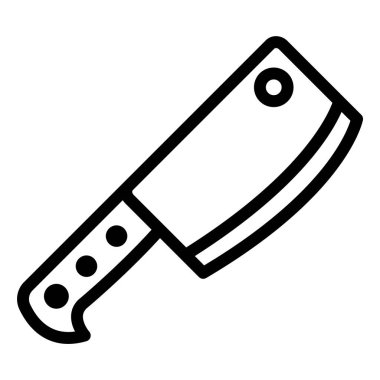 Kasap Vektör Simgesi Tasarım Çizimi