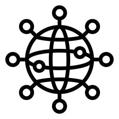 Ağ Vektörü Simgesi Tasarım İllüstrasyonu