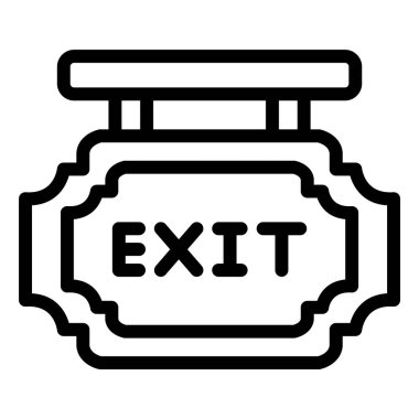 Çıkış Vektörü Simgesi Tasarım İllüstrasyonu