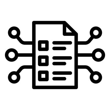 Akıllı Sözleşmeli Vektör Simgesi Tasarımı Çizimi