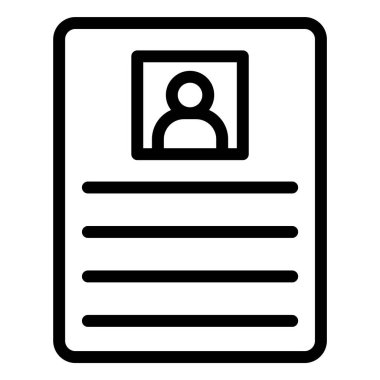 Cv Vektör Simgesi Tasarım İllüstrasyonu