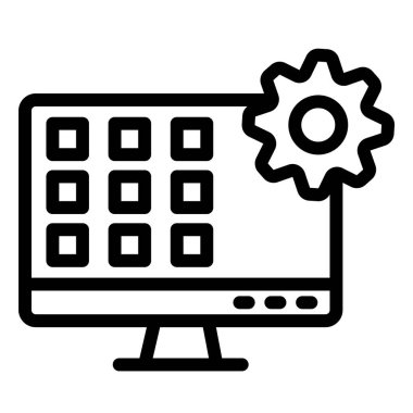 Uygulama Vektörü Simgesi Tasarım İllüstrasyonu