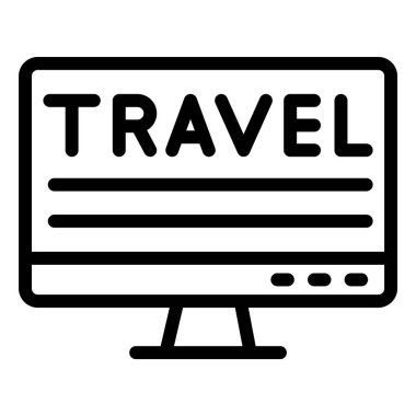 Seyahat Vektörü Simgesi Tasarım Çizimi