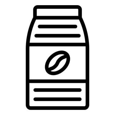 Kahve Paketi Vektör Simgesi Tasarımı Çizimi