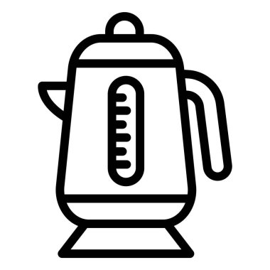 Elektrikli Kettle Vektör Simgesi Tasarım Çizimi