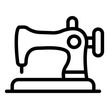 Dikiş Makinesi Vektörü Simgesi Tasarım İllüstrasyonu