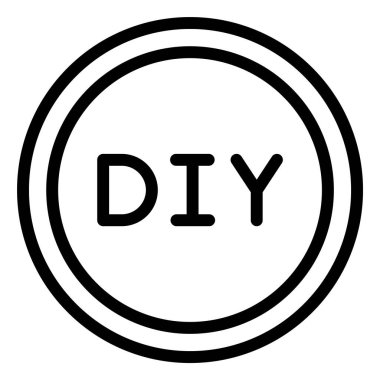 Diy Vektör Simgesi Tasarım Çizimi
