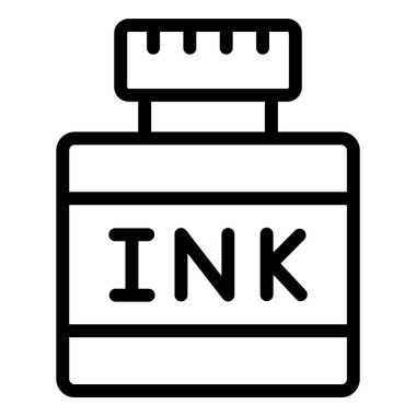 Mürekkep Vektörü Simgesi Tasarım İllüstrasyonu