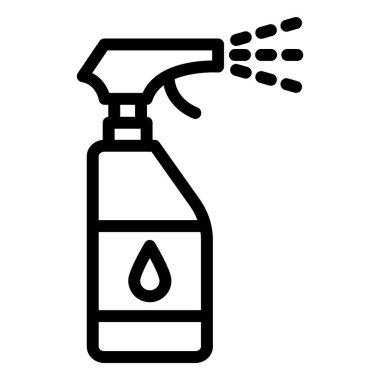 Sprey Şişe Vektörü Simgesi Tasarım Çizimi