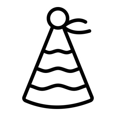 Parti Şapkası Vektör Simgesi Tasarım İllüstrasyonu