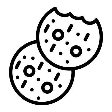 Çerezler Vektör Simgesi Tasarım İllüstrasyonu