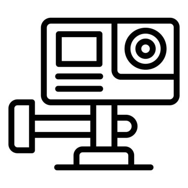 Eylem Kamerası Vektör Simgesi Tasarım İllüstrasyonu