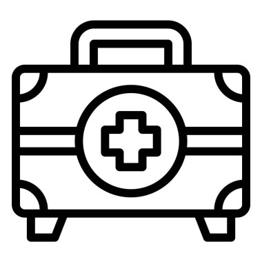 İlk Yardım Kiti Vektör Simgesi Tasarım İllüstrasyonu