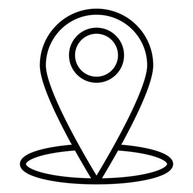 Pin Vektör Simgesi Tasarım Çizimi