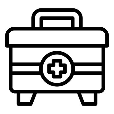 Tıbbi Kutu Vektörü Simge Tasarımı İllüstrasyonu