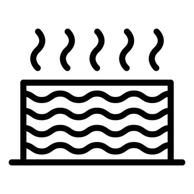 Sıcak Su Vektörü Simgesi Tasarım Çizimi