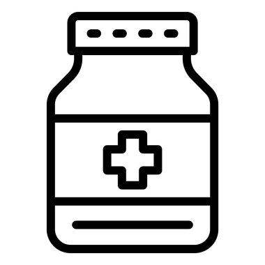 İlaç Vektörü Simgesi Tasarım İllüstrasyonu