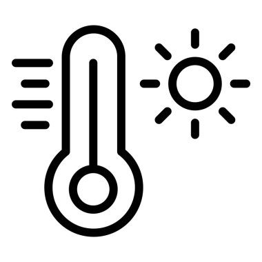 Termometre Vektör Simgesi Tasarım İllüstrasyonu