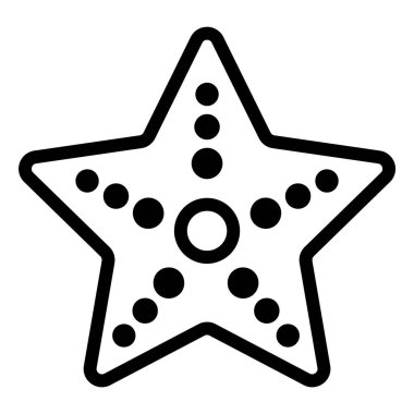 Denizyıldızı Vektör Simgesi Tasarım Çizimi