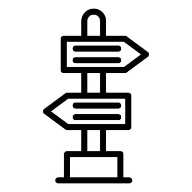 Yol İşareti Vektör Simgesi Tasarım İllüstrasyonu