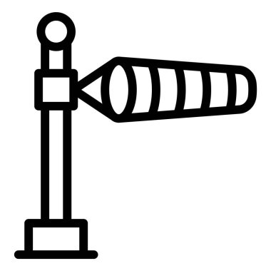 Windsock Vektör Simgesi Tasarım İllüstrasyonu