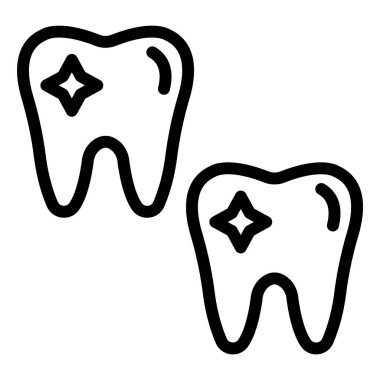Diş Vektörü Simgesi Tasarımı Çizimi