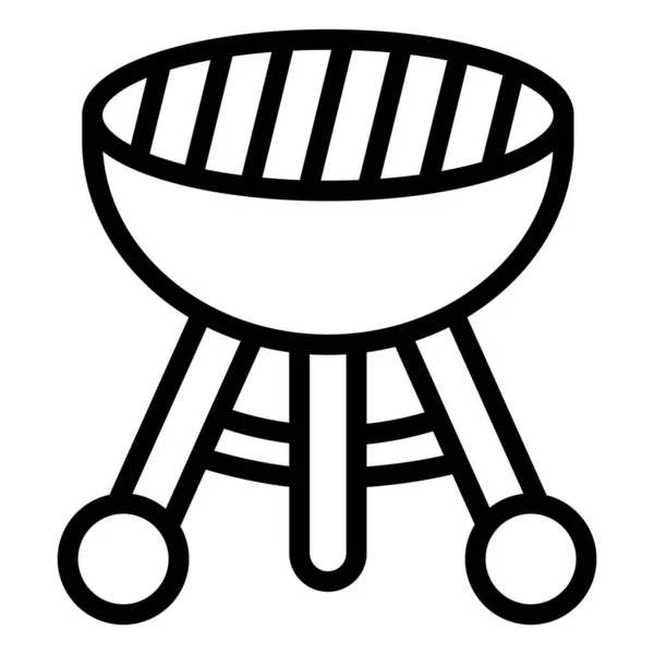 Barbecue Grill Vectoriel Icône Design Illustration — Image vectorielle