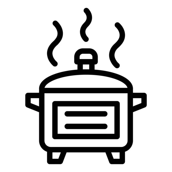 热厨房锅矢量图标设计说明 — 图库矢量图片