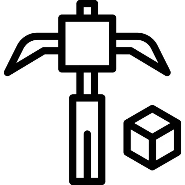 Pickaxe Vector Icon Design Illustration — Stock Vector