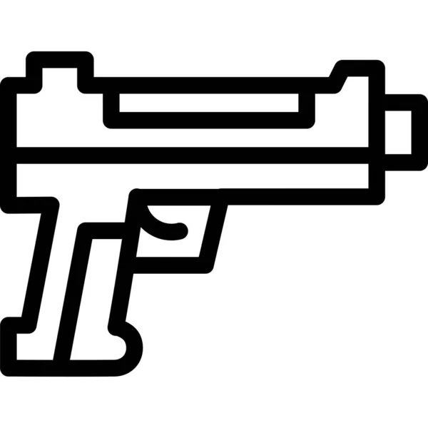 Εικονογράφηση Σχεδίασης Pistol Vector Icon — Διανυσματικό Αρχείο