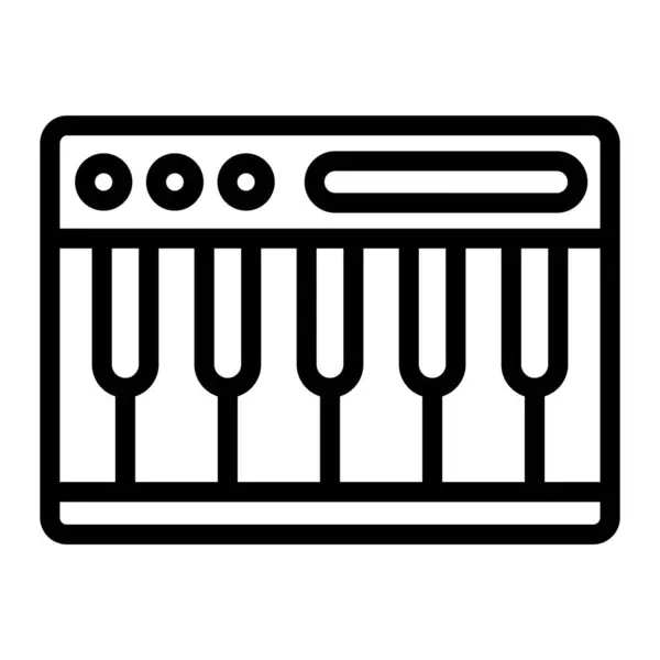 Illustration Conception Icône Vecteur Piano — Image vectorielle