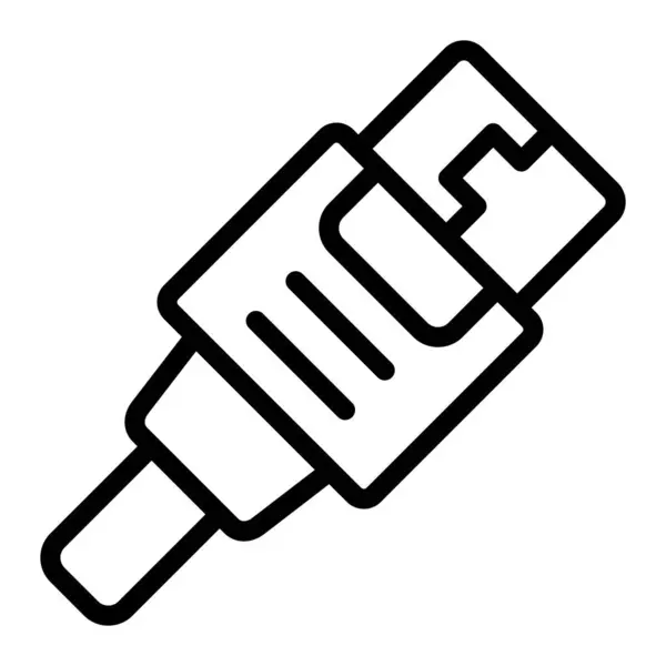 Câble Usb Icône Vectorielle Illustration Conception — Image vectorielle