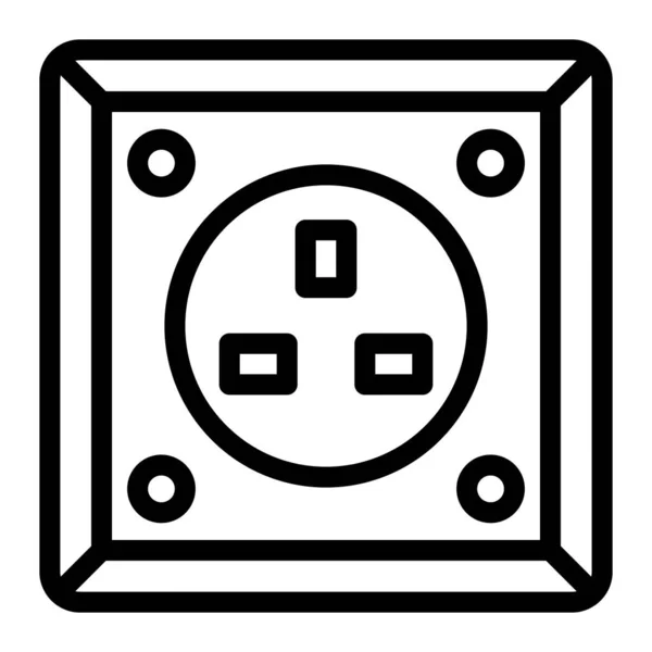 Soquete Energia Vector Icon Design Ilustração — Vetor de Stock