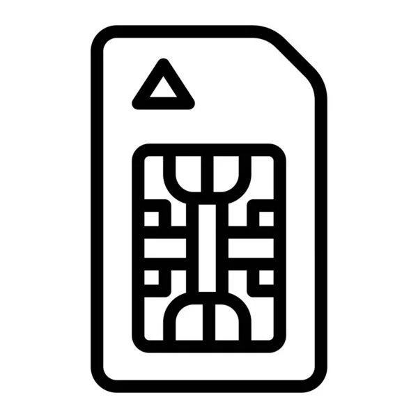 Sim Card Vector Icon Design Illustration — Stockový vektor